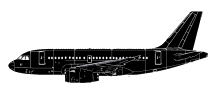 Silhouette image of generic A318 model; specific model in this crash may look slightly different