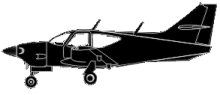 Silhouette image of generic AC11 model; specific model in this crash may look slightly different
