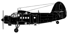 Silhouette image of generic AN2 model; specific model in this crash may look slightly different