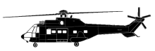 Silhouette image of generic AS3B model; specific model in this crash may look slightly different