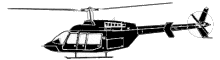 Silhouette image of generic B407 model; specific model in this crash may look slightly different