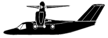 Silhouette image of generic B609 model; specific model in this crash may look slightly different