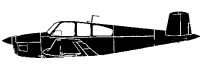 Silhouette image of generic BE35 model; specific model in this crash may look slightly different