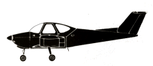 Silhouette image of generic BE77 model; specific model in this crash may look slightly different