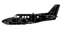 Silhouette image of generic BE9L model; specific model in this crash may look slightly different