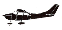 Silhouette image of generic C182 model; specific model in this crash may look slightly different