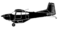 Silhouette image of generic C185 model; specific model in this crash may look slightly different