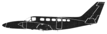 Silhouette image of generic C441 model; specific model in this crash may look slightly different