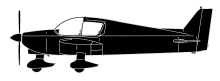 Silhouette image of generic CH30 model; specific model in this crash may look slightly different