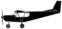 Silhouette image of generic CH80 model; specific model in this crash may look slightly different