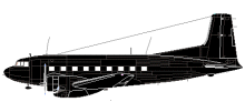 Silhouette image of generic DC3S model; specific model in this crash may look slightly different