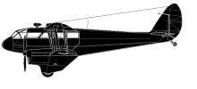 Silhouette image of generic DH89 model; specific model in this crash may look slightly different