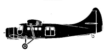 Silhouette image of generic DHC3 model; specific model in this crash may look slightly different