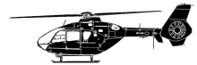 Silhouette image of generic EC35 model; specific model in this crash may look slightly different
