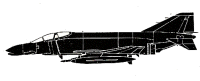 Silhouette image of generic F4 model; specific model in this crash may look slightly different