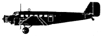 Silhouette image of generic JU52 model; specific model in this crash may look slightly different
