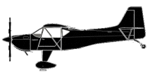 Silhouette image of generic KFAS model; specific model in this crash may look slightly different
