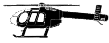 Silhouette image of generic MD60 model; specific model in this crash may look slightly different