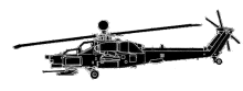Silhouette image of generic MI28 model; specific model in this crash may look slightly different