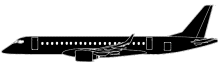Silhouette image of generic MRJ9 model; specific model in this crash may look slightly different