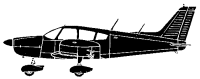 Silhouette image of generic P28A model; specific model in this crash may look slightly different