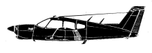 Silhouette image of generic P28T model; specific model in this crash may look slightly different