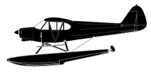 Silhouette image of generic PA18 model; specific model in this crash may look slightly different