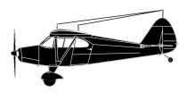 Silhouette image of generic PA20 model; specific model in this crash may look slightly different