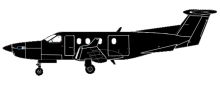 Silhouette image of generic PC12 model; specific model in this crash may look slightly different