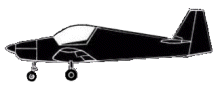 Silhouette image of generic RF47 model; specific model in this crash may look slightly different