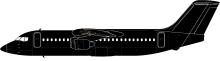 Silhouette image of generic RJ1H model; specific model in this crash may look slightly different