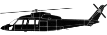Silhouette image of generic S76 model; specific model in this crash may look slightly different