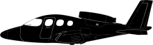 Silhouette image of generic SF50 model; specific model in this crash may look slightly different