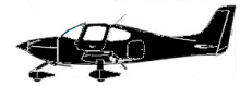 Silhouette image of generic SR20 model; specific model in this crash may look slightly different