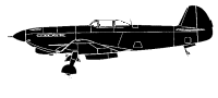 Silhouette image of generic YAK9 model; specific model in this crash may look slightly different