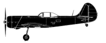 Silhouette image of generic YK50 model; specific model in this crash may look slightly different